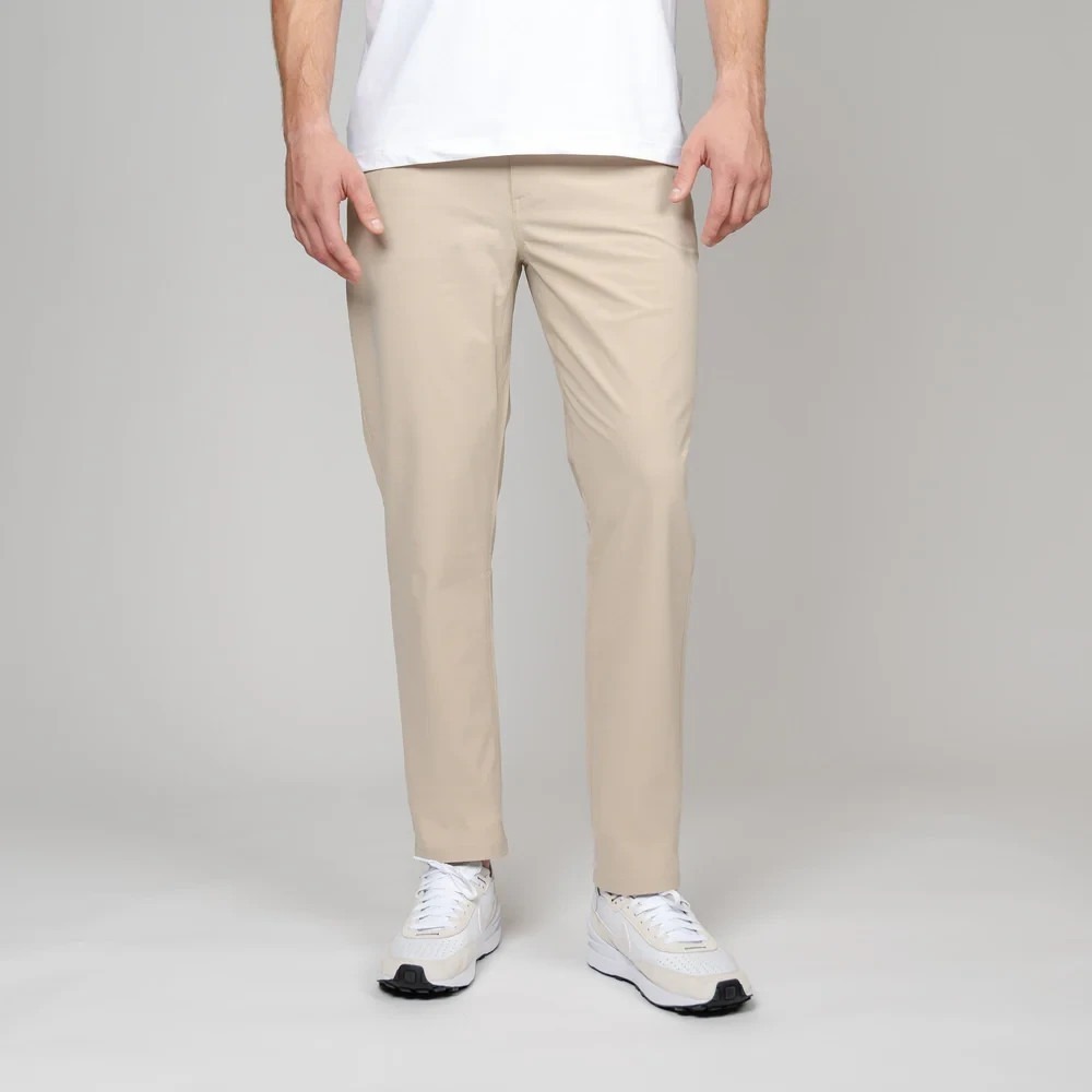 Rhoback Delta Performance Pants Mens 36x32 Dune Khaki Tan Golf Stretch Chino
